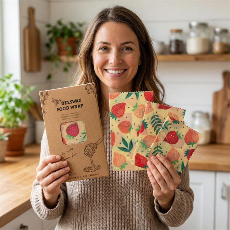 HealthiHome™ Organic Beeswax Wraps (Pack of 3)