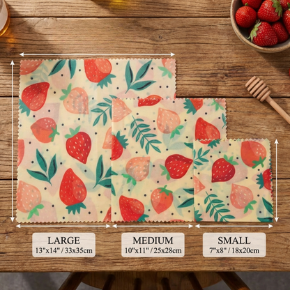 HealthiHome™ Organic Beeswax Wraps (Pack of 3)